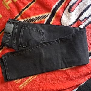 Black Levi's 724 straight jeans
